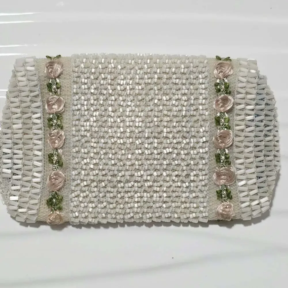Vintage 1920s Art Deco Woven Beaded Clutch